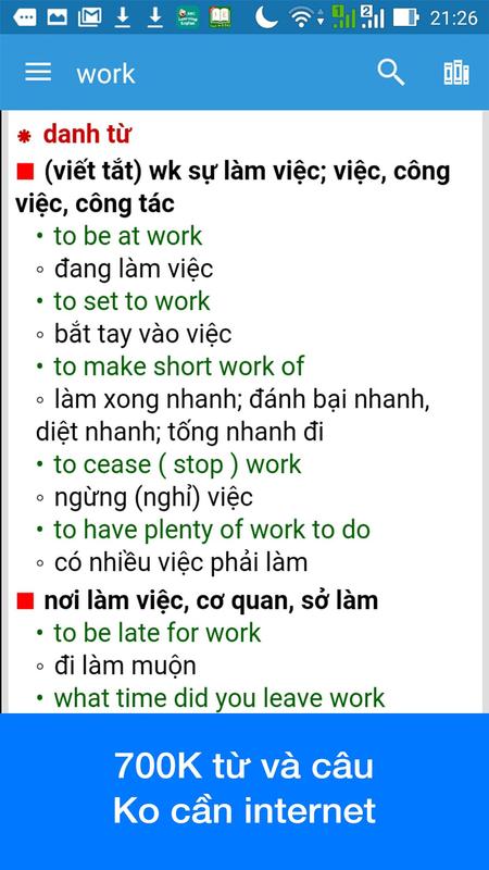 English Vietnamese Dictionary For Android Free Download